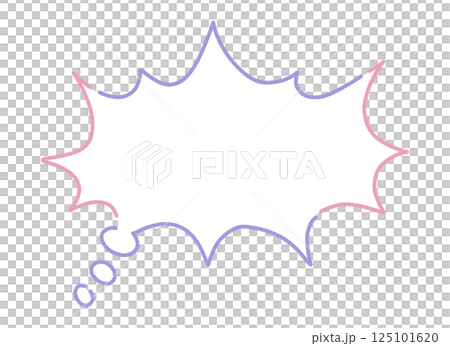 かわいいギザギザの吹き出しイラスト素材 125101620