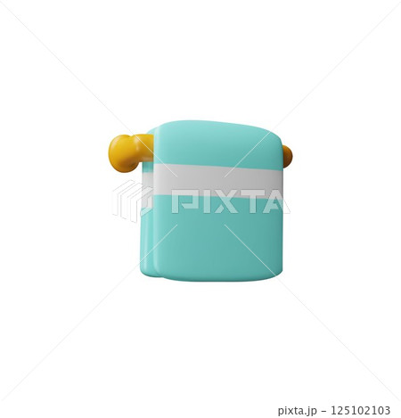 Towel on a hanger 3D plastic cartoon vector icon, realistic blue hand holder towel, clean bath hygiene cotton textile Towel on a hanger 3D plastic cartoon vector icon, realistic blue hand holder towel, clean bath hygiene cotton textile 125102103