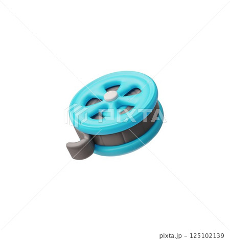 Film reel, video camera tape 3D plastic cartoon style vector icon, roll movie or filmstrip, movie and cinema equipment Film reel, video camera tape 3D plastic cartoon style vector icon, roll movie or filmstrip, movie and cinema equipment 125102139