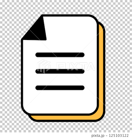 Document simple icon orange Document simple icon orange 125103122