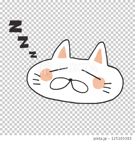 Cute white cat expression 5 125103383