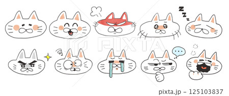 かわいい白猫の表情1~10 かわいい白猫の表情1~10 125103837