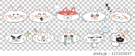 かわいい白猫の表情1~10 かわいい白猫の表情1~10 125103837