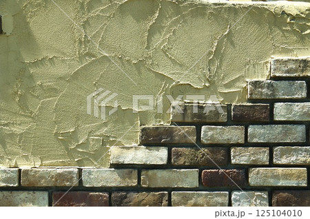 モルタル壁にレンガタイルを貼り付け塗装モダン外観3 125104010