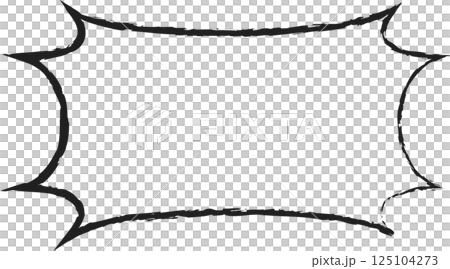 黒い線のとげとげしたふきだし。パンクな吹き出し 125104273