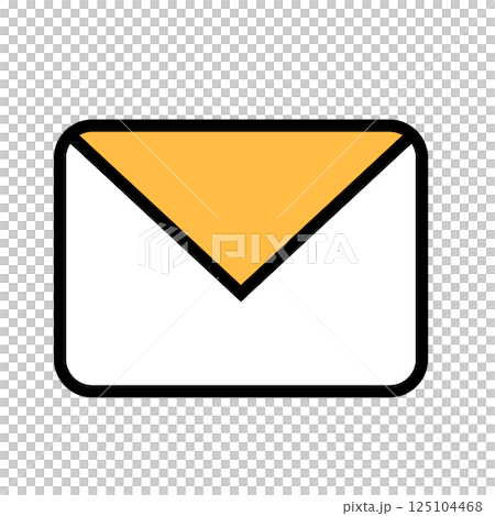 Email simple icon orange 125104468