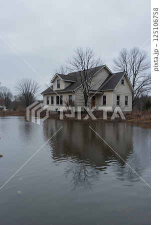 Flooded Rural Home 125106758