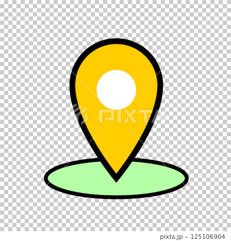Pin position simple illustration orange 125106904