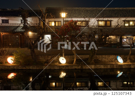 倉敷美観地区　春宵まつりの一日　夜景 125107343