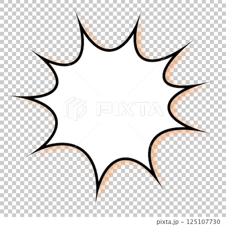 尖尖的、龐克風格的向量語音泡泡 125107730