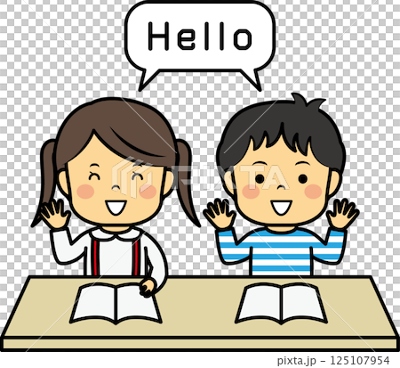 小學生在上英語課 小學生在上英語課 125107954