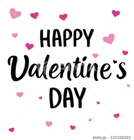 Modern Happy Valentines Day Typography Stylish Modern Happy Valentines Day Typography Stylish 125108383