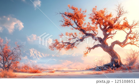 tree on the beach 125108651