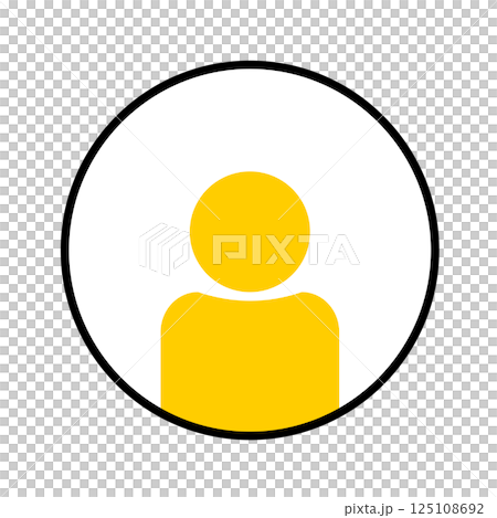 Person icon simple orange 125108692