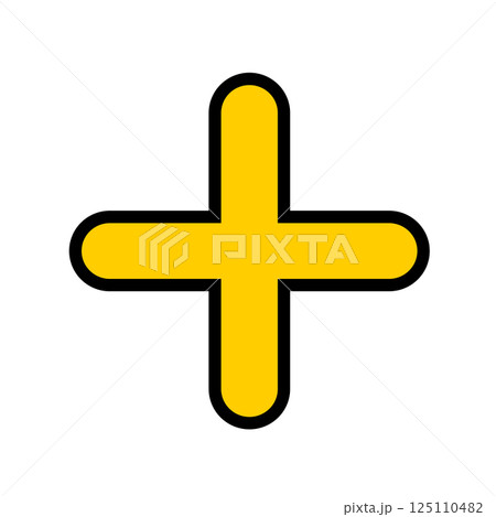 プラスアイコン オレンジ プラスアイコン オレンジ 125110482