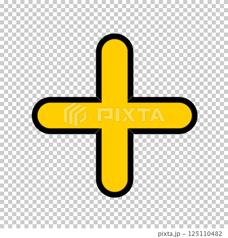 プラスアイコン オレンジ プラスアイコン オレンジ 125110482