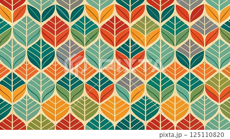 Leaves Pattern Minimal seamless 125110820