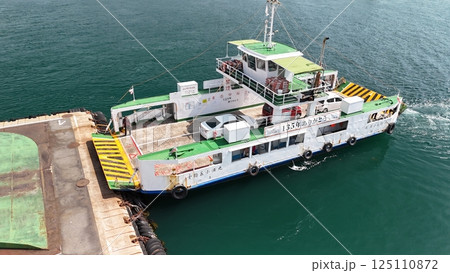 尾道水道【福本渡船135年間ありがとう】ドローン空撮_OFUKT_No15 125110872