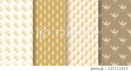 Seamless pattern of ripe wheat ears Seamless pattern of ripe wheat ears 125111423