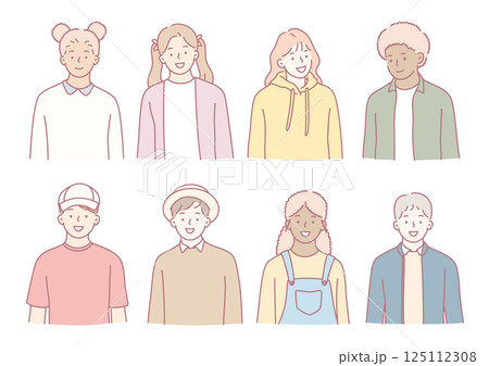 Diverse and Unique Animated Characters Designed in Soft Pastel Colors for Everyone 125112308