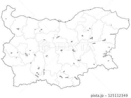 白地図 ブルガリア 白地図 ブルガリア 125112349
