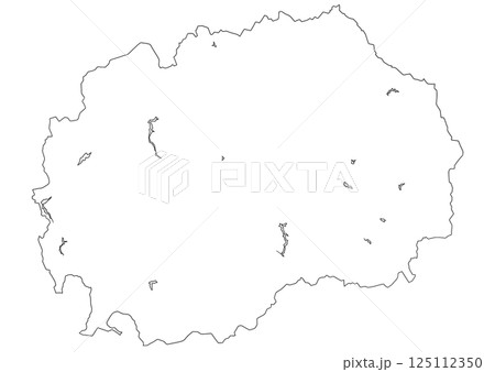 白地図 北マケドニア 白地図 北マケドニア 125112350