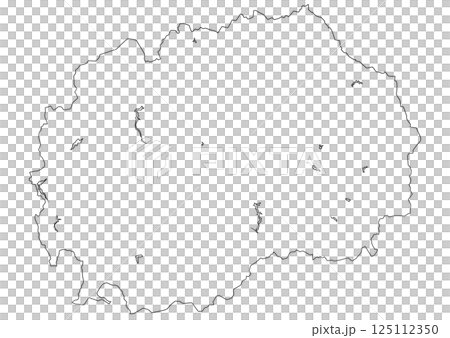 白地図 北マケドニア 白地図 北マケドニア 125112350