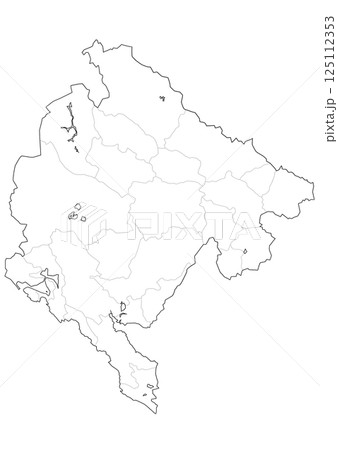 白地図 モンテネグロ 白地図 モンテネグロ 125112353