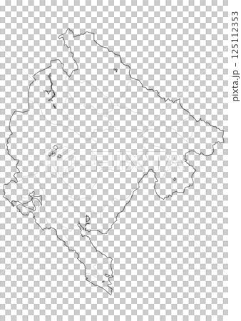 白地図 モンテネグロ 白地図 モンテネグロ 125112353