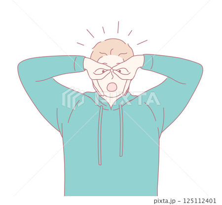A lively and expressive young man demonstrating vibrant and creative hand gestures A lively and expressive young man demonstrating vibrant and creative hand gestures 125112401