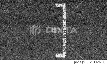 Start or finish line on car race, Start and finish line racing, Grid start race track, Top view textured and background grid start on the asphalt road race track abstract. 125112694