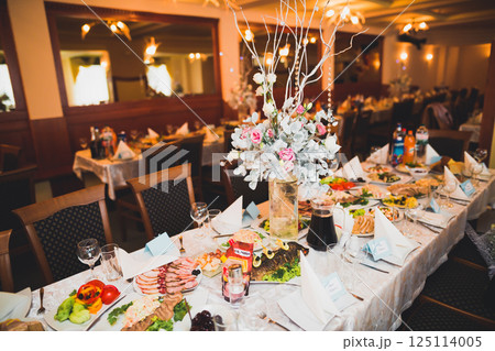 Decorations for the wedding ceremony. Beautiful flowers 125114005