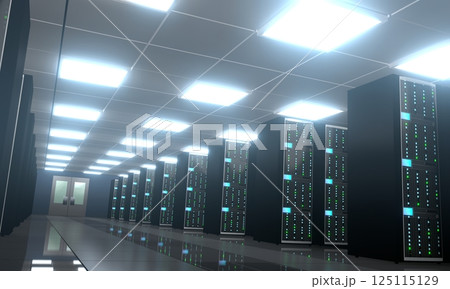 3D server room/ data center - storage, hosting concept 3D server room/ data center - storage, hosting concept 125115129