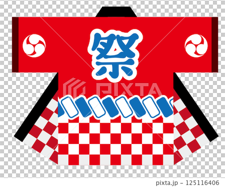 節慶期間穿著的法被插圖 125116406