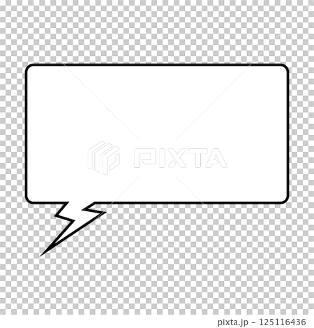 簡單的語音氣泡圖,水平,正方形 簡單的語音氣泡圖,水平,正方形 125116436