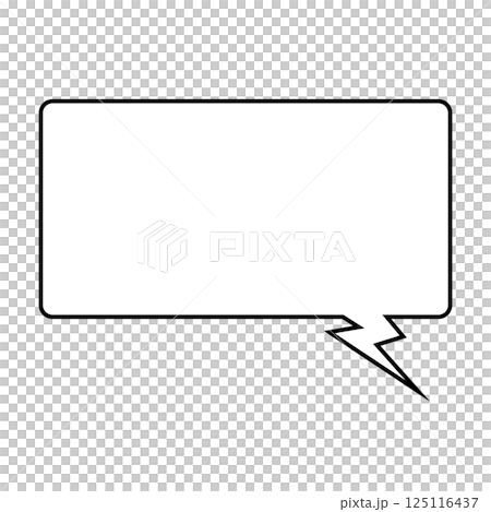 Simple speech bubble illustration, horizontal, square Simple speech bubble illustration, horizontal, square 125116437