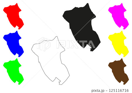 Anantapur city (Republic of India, State of Andhra Pradesh) map vector illustration, scribble sketch Anantapuramu map 125116716