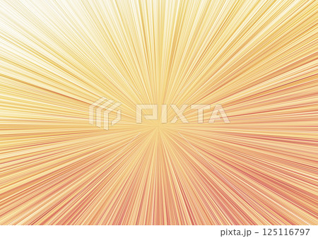 赤黄色の放射状の線 光の筋(背景素材) 明るい 赤黄色の放射状の線 光の筋(背景素材) 明るい 125116797