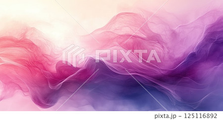 Abstract watercolor background with gentle pastel lines and organic flow 125116892