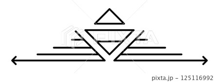 Line geometric element. Modern decorative linear divider. 125116992
