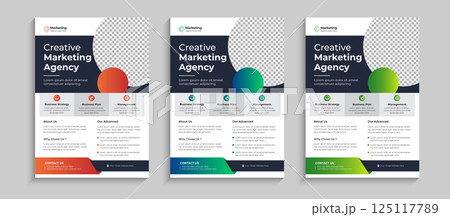 Corporate Flyer, Business Flyer template colorful gradient geometric shape. brochure design, layout template design, Annual Report, Magazine, Poster, Business Presentation, Portfolio, Banner template. Corporate Flyer, Business Flyer template colorful gradient geometric shape. brochure design, layout template design, Annual Report, Magazine, Poster, Business Presentation, Portfolio, Banner template. 125117789