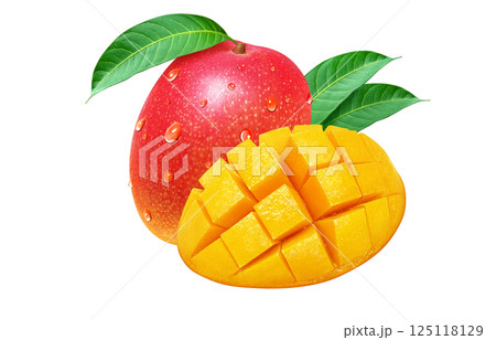 マンゴーのイラスト リアル 果物 125118129