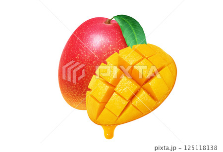マンゴーのイラスト リアル 果物 125118138