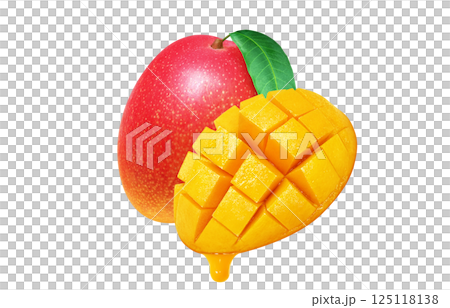 Mango illustration, realistic, fruit 125118138