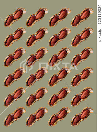 Peanuts with shell isolated on color background Peanuts with shell isolated on color background 125119024