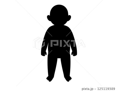 Black silhouette of a child 125119389