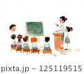少人数で行う教室での学びの風景 125119515