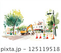 道路工事 125119518