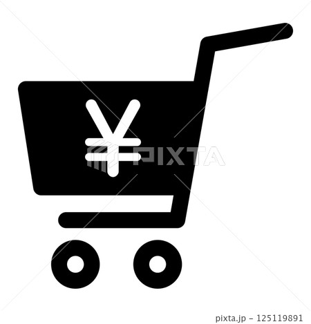 ショッピングカートと日本円のシンボルマーク 125119891