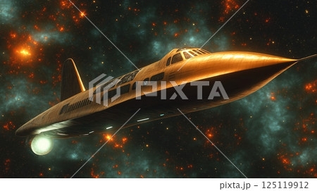 Spacecraft gliding through the cosmos between planets 125119912